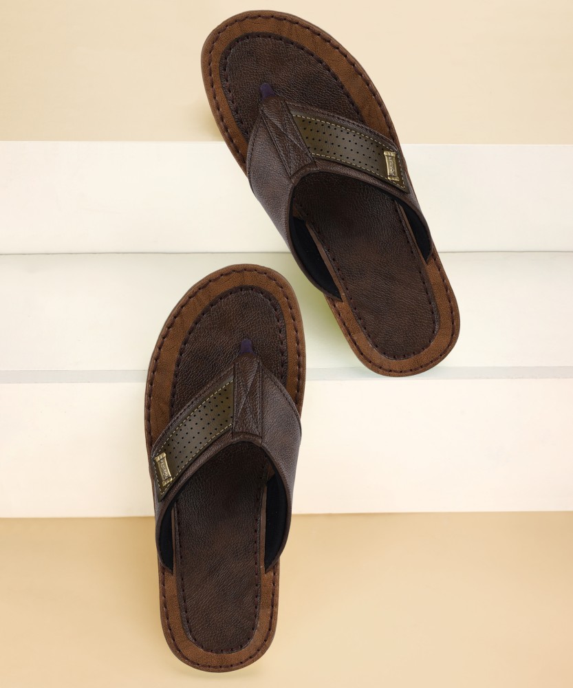 Flipkart men's leather online slippers