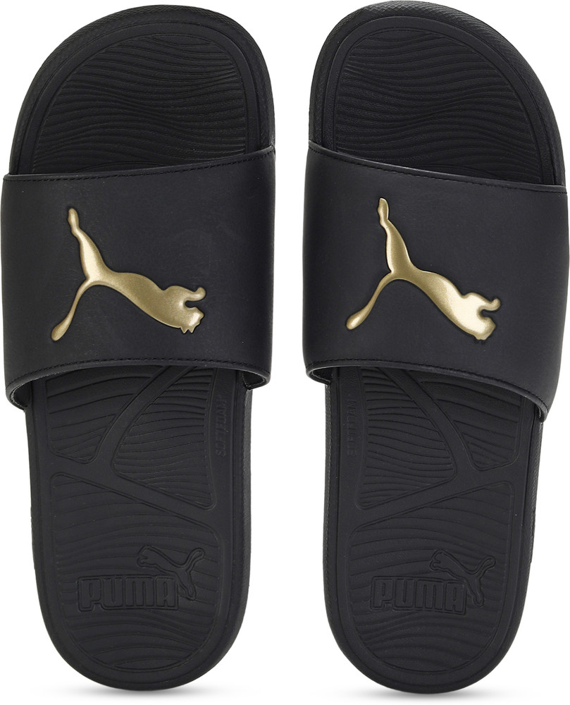 Mens gold on sale slides
