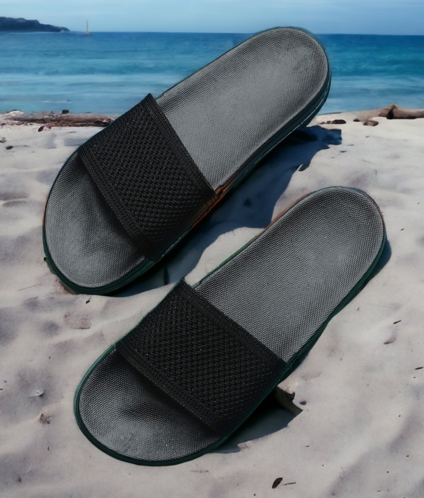 Kapani black best sale slide flip flop