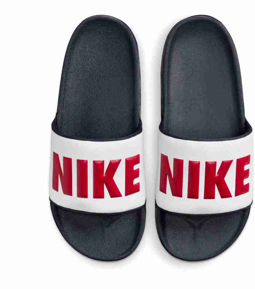 Black and red nike slides deals mens