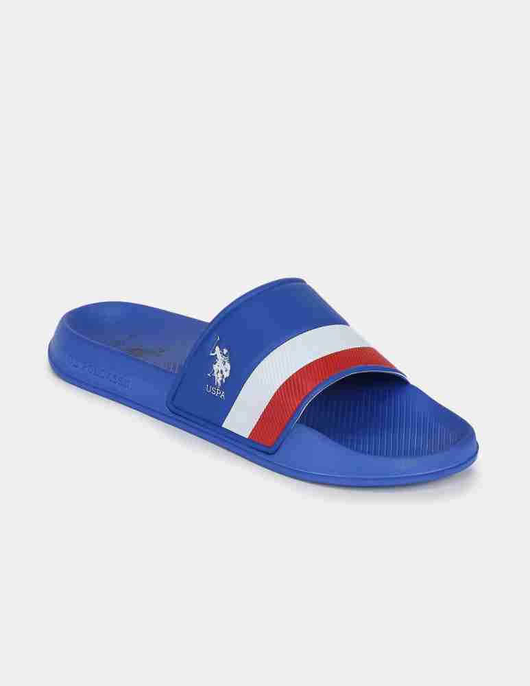 Blue polo online slippers