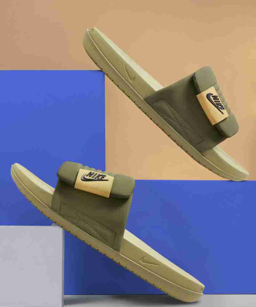 Army green nike on sale slides