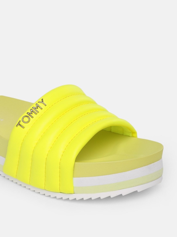 tommy hilfiger slides yellow