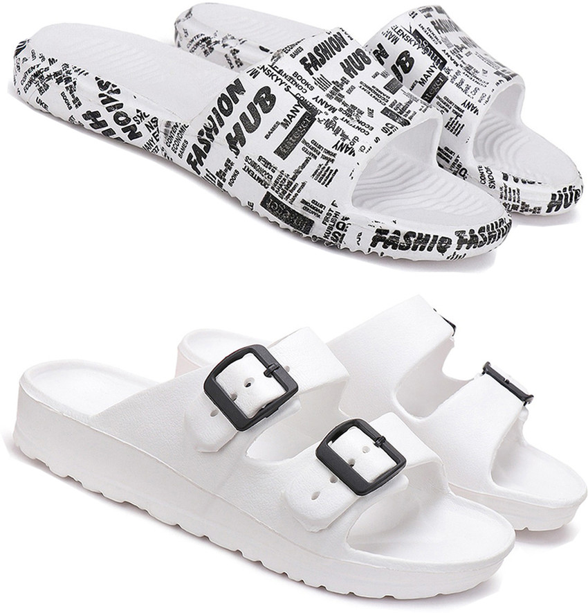 Mens rubber slides sales