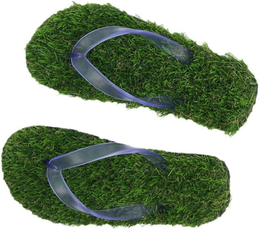 Green best sale grass slippers