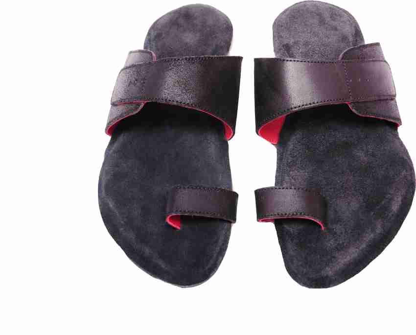 Mens slippers leather shop slip on