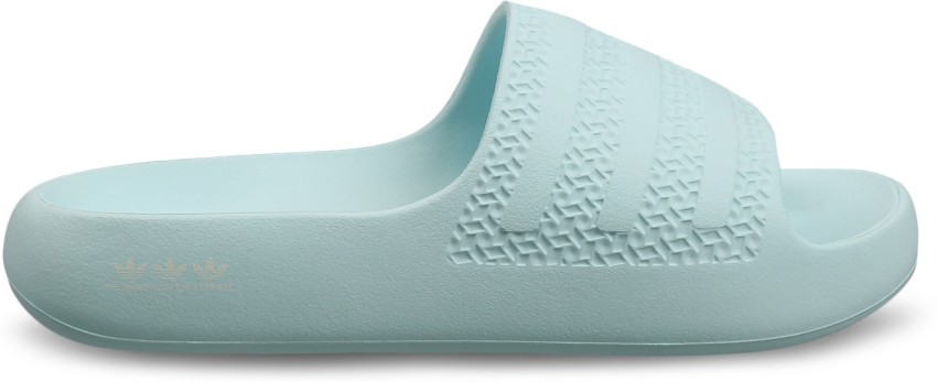 Adidas mint green discount sliders