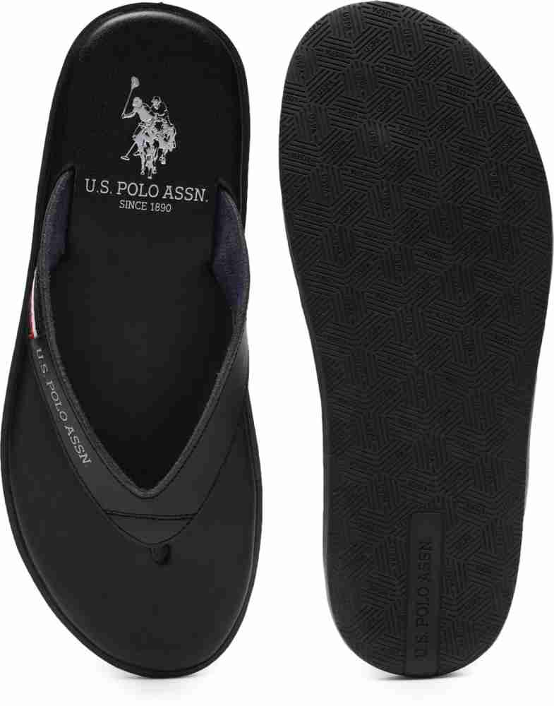 Black discount polo slippers