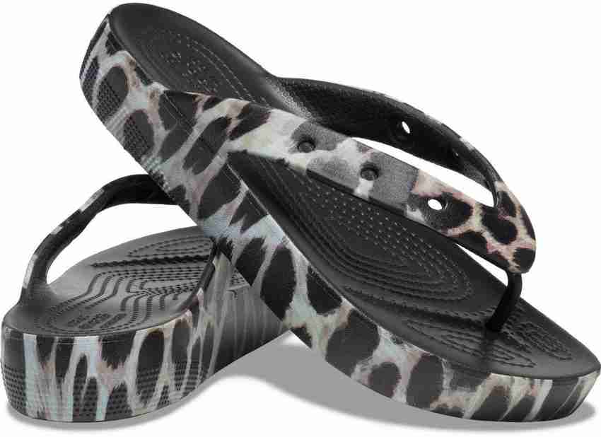 Leopard print crocs flip flops new arrivals