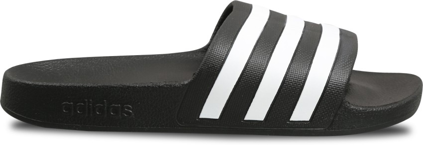 Black adidas online sliders