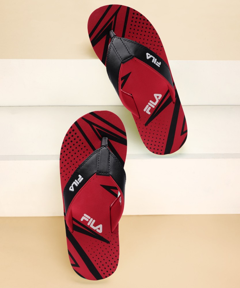 Fila slippers hot sale red