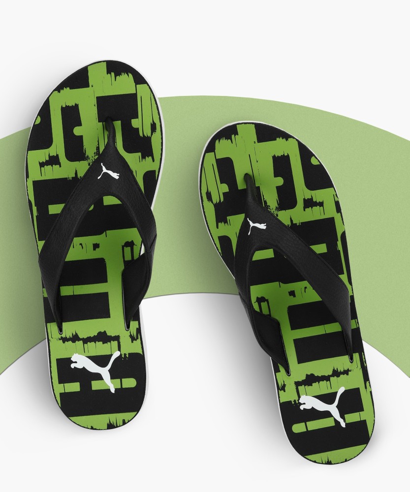 Puma green outlet flip flops