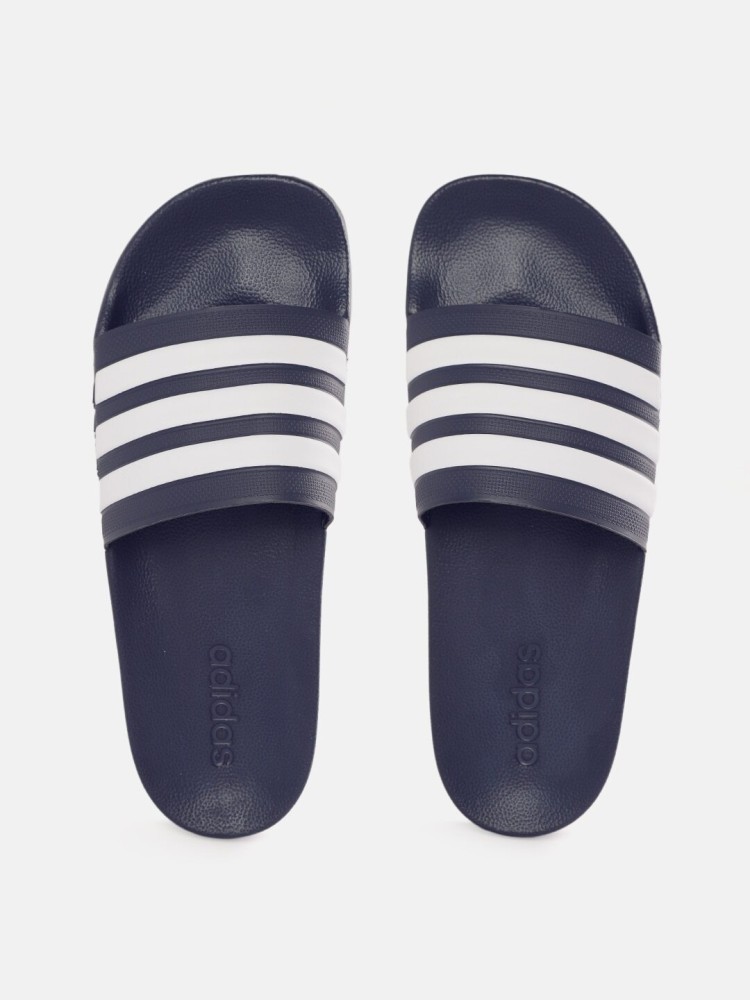 Navy discount adidas slides