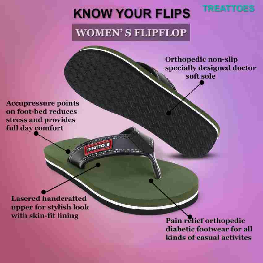 TREATTOES Men Mens Comfortable Trending and Stylish Orthopedic Diabetic Non Slip Lightweight Flip Flops