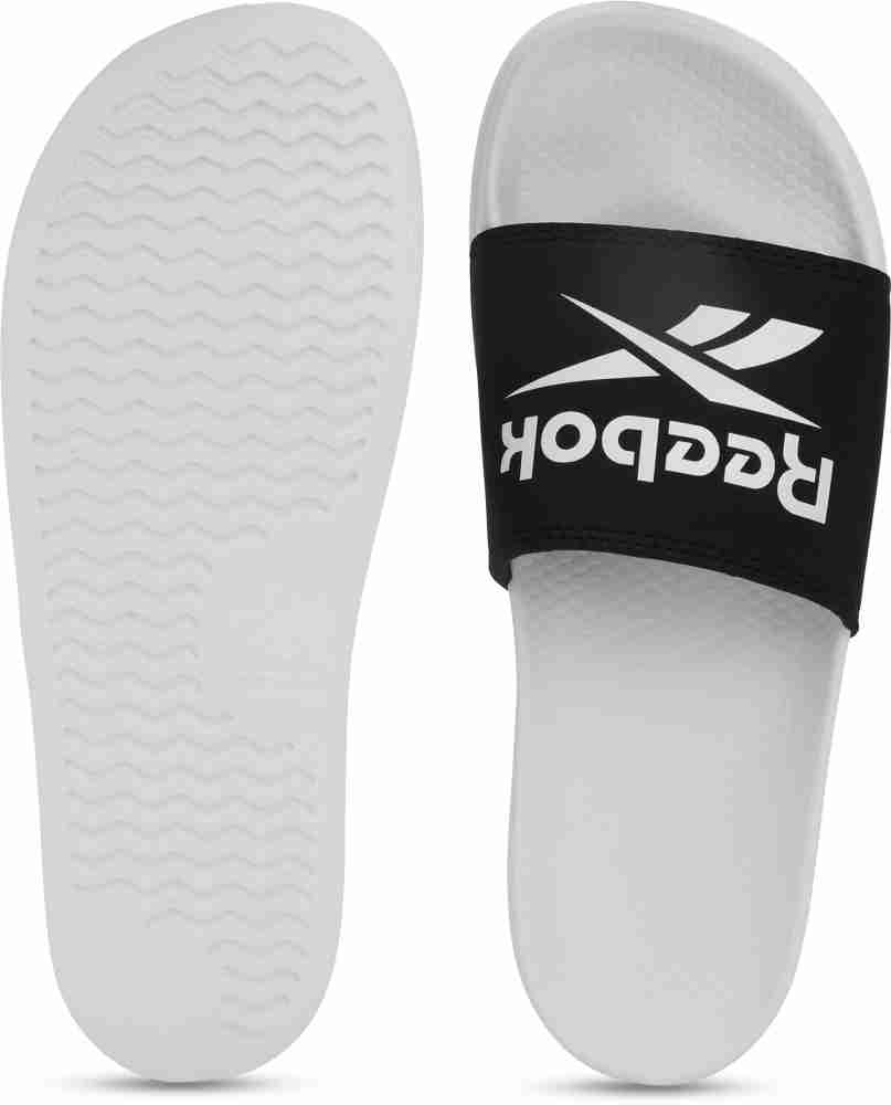 White outlet reebok slides