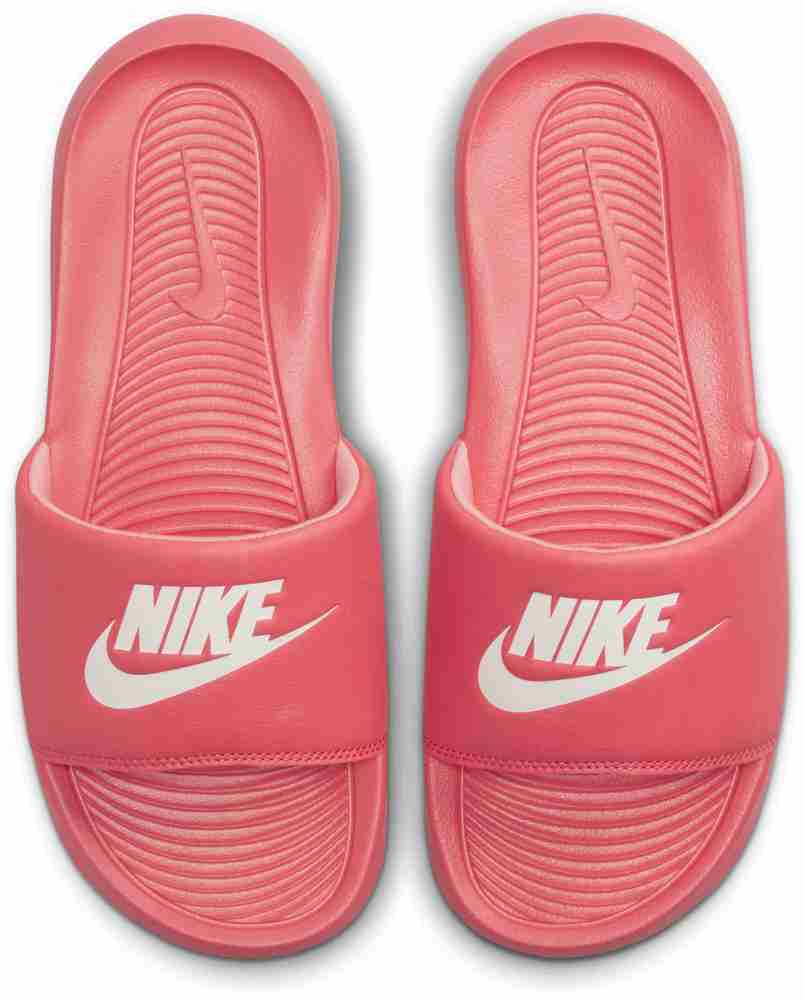 Ladies pink nike sliders store