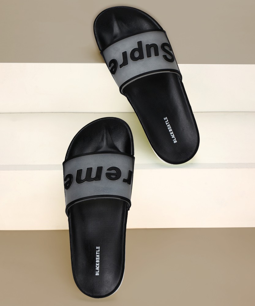 Supreme best sale black slides