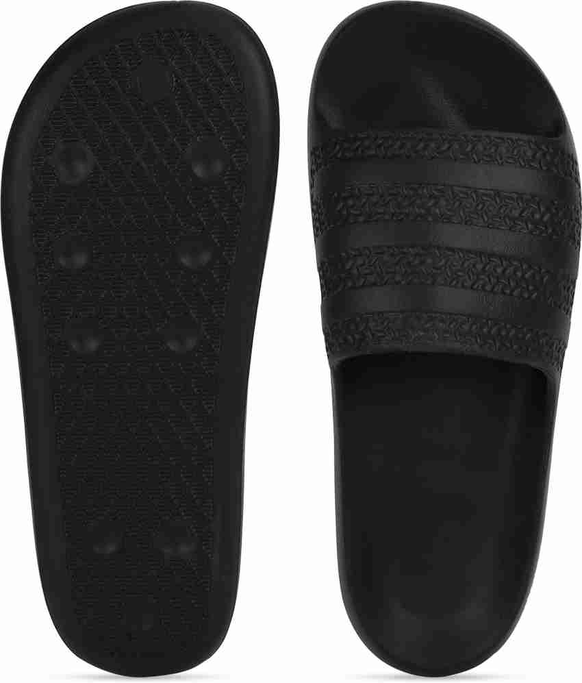 Womens all black cheap adidas slides