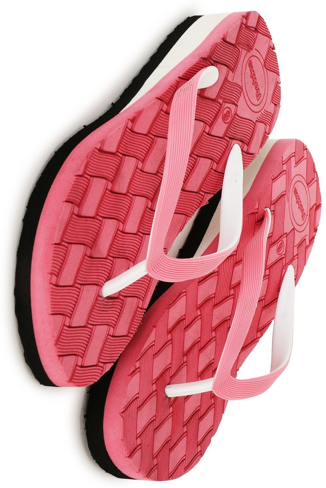 Pink and white on sale flip flops
