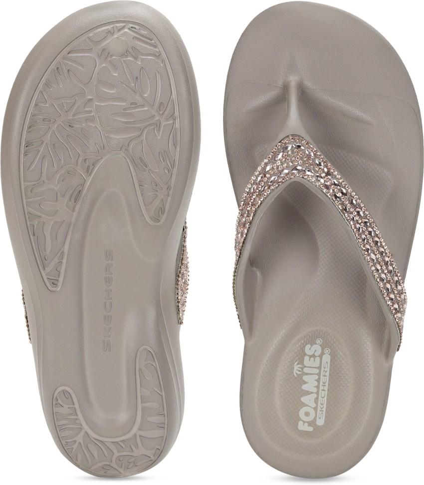 Skechers grey hotsell flip flops