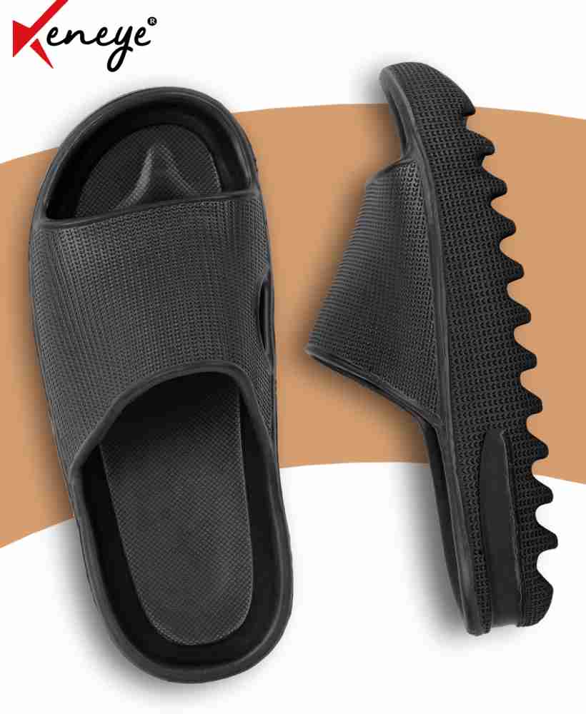 Mens slippers with hard soles hot sale