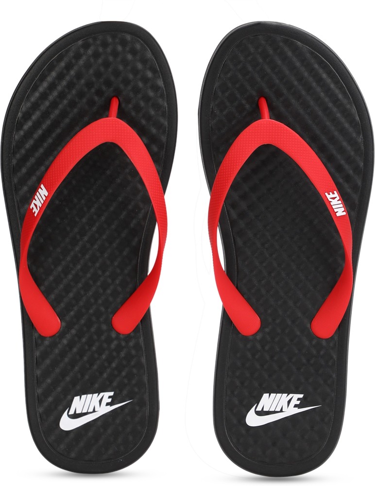 Nike flip flops outlet red and black