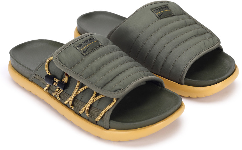 Olive sales nike slides