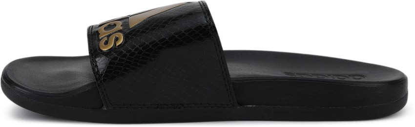 Womens adilette comfort slides black hot sale