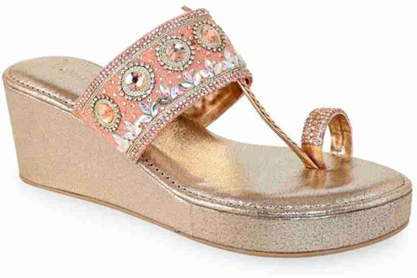 Bridal wedge flip flops cheap