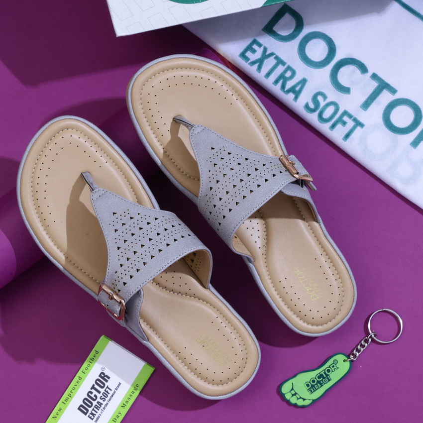 DOCTOR EXTRA SOFT Women Flat Memory Foam Slippers FlipFlops Comfortable Sandals Adjustable Strap Slippers Buy DOCTOR EXTRA SOFT Women Flat Memory Foam Slippers FlipFlops Comfortable Sandals Adjustable...
