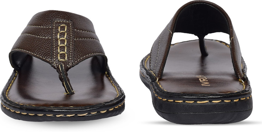 Mens leather discount slippers size 9