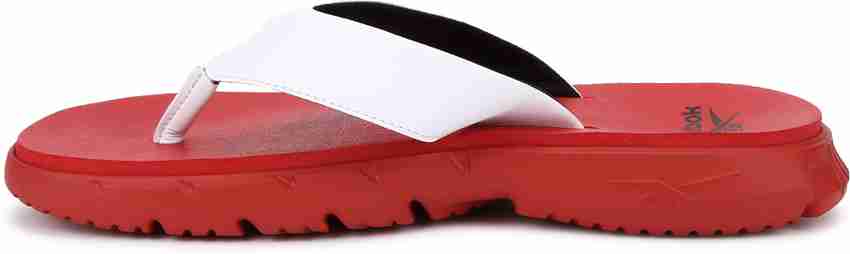Red and white flip flops cheap