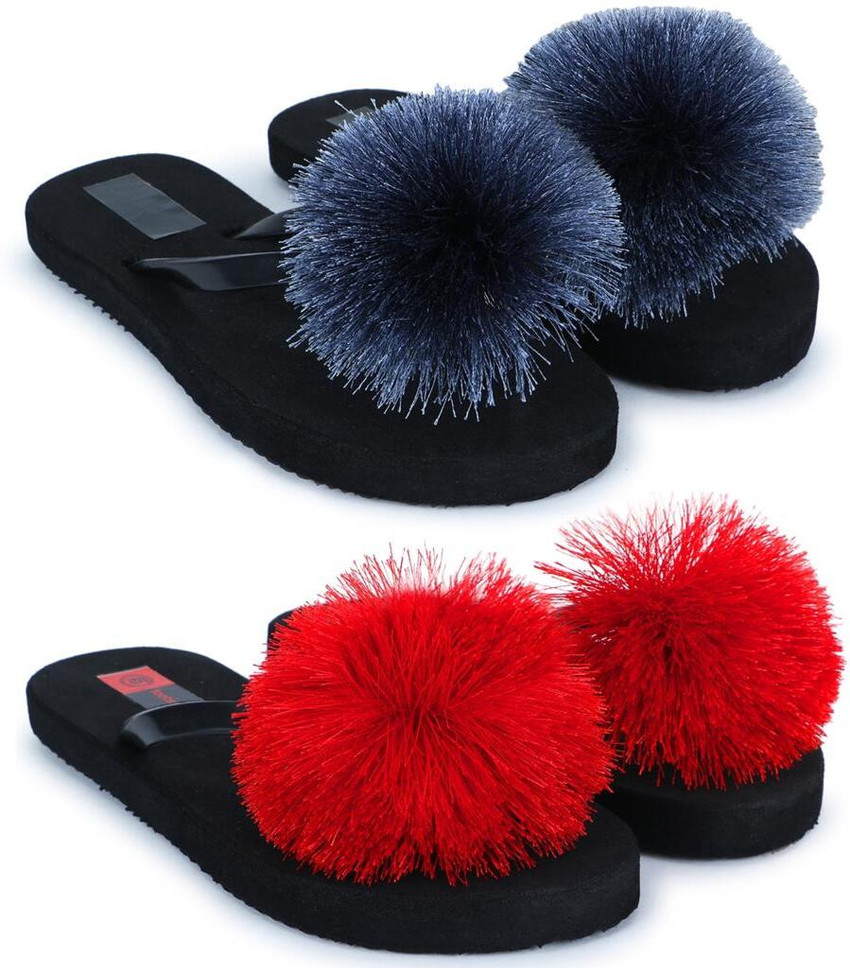 Pom pom slippers cheap online