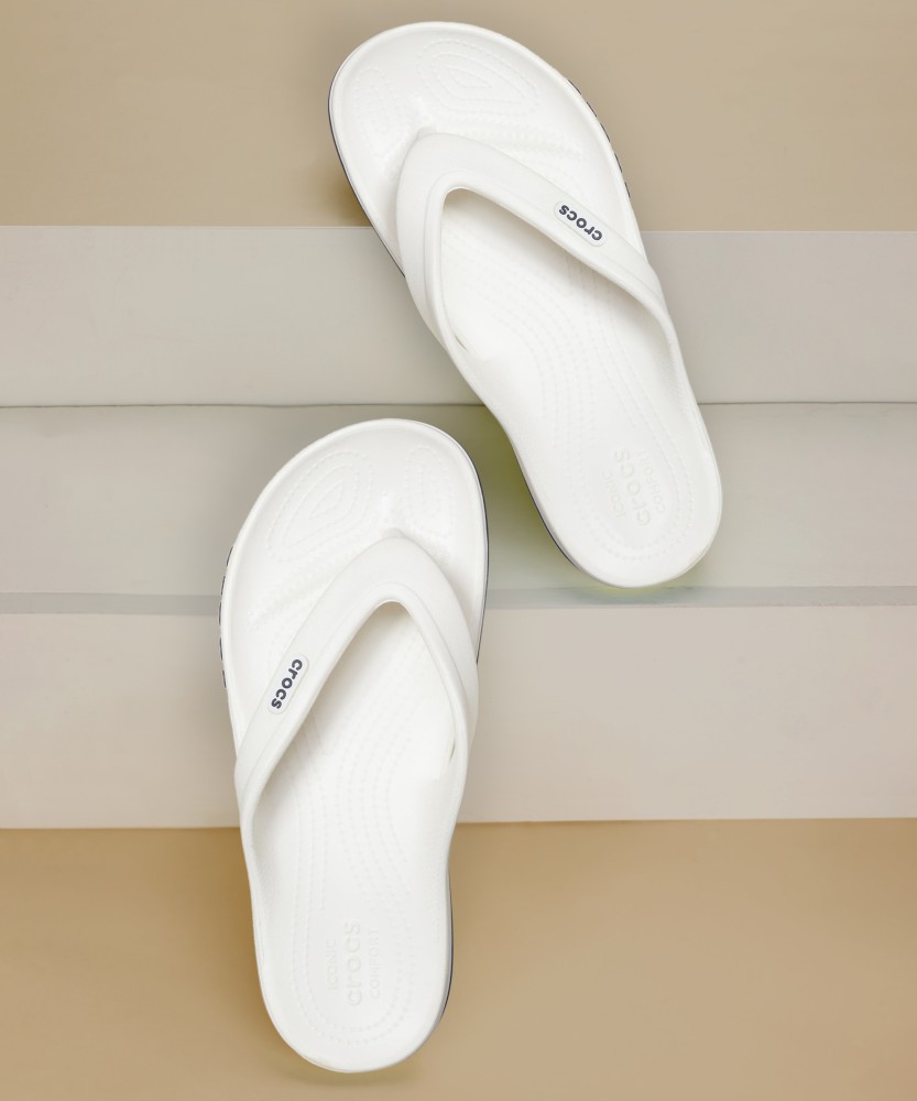 Crocs bayaband white flip shop flops