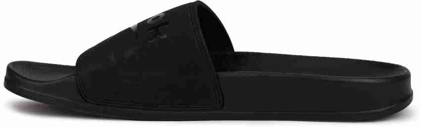 Reebok black outlet slides