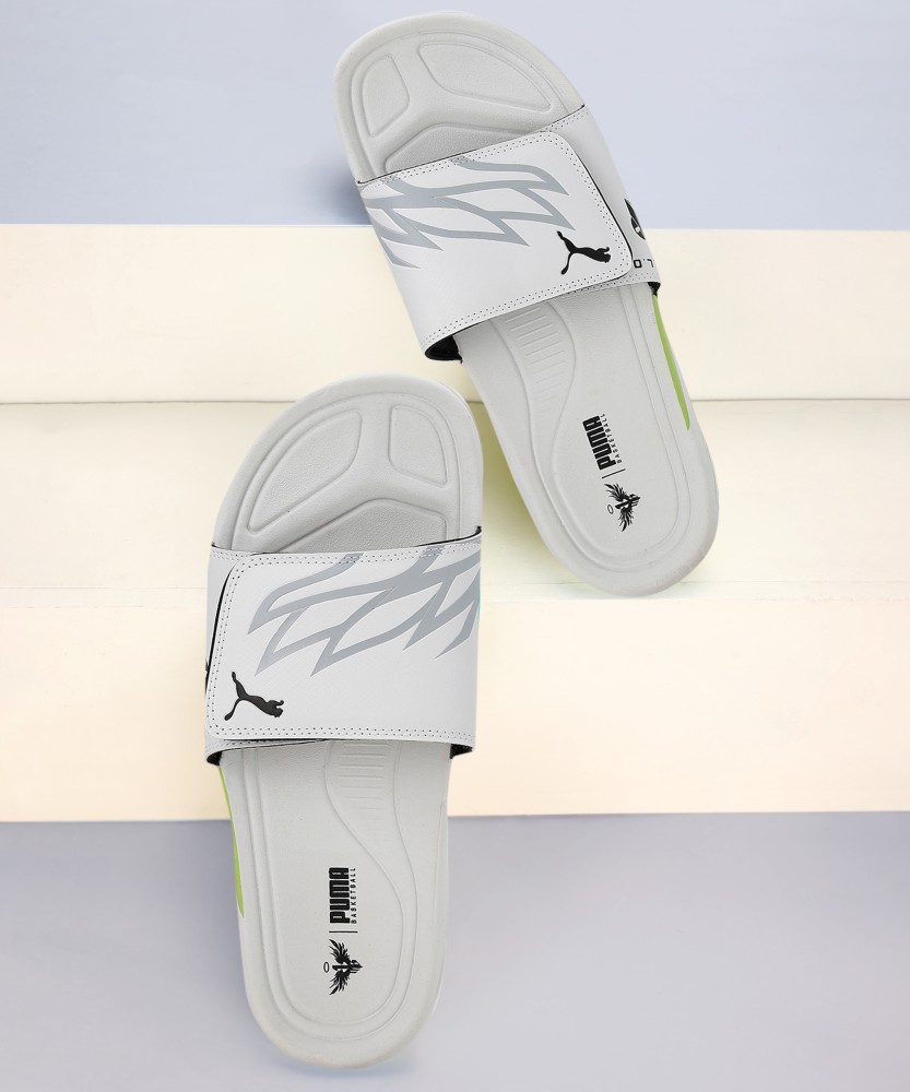 All white hot sale puma slides