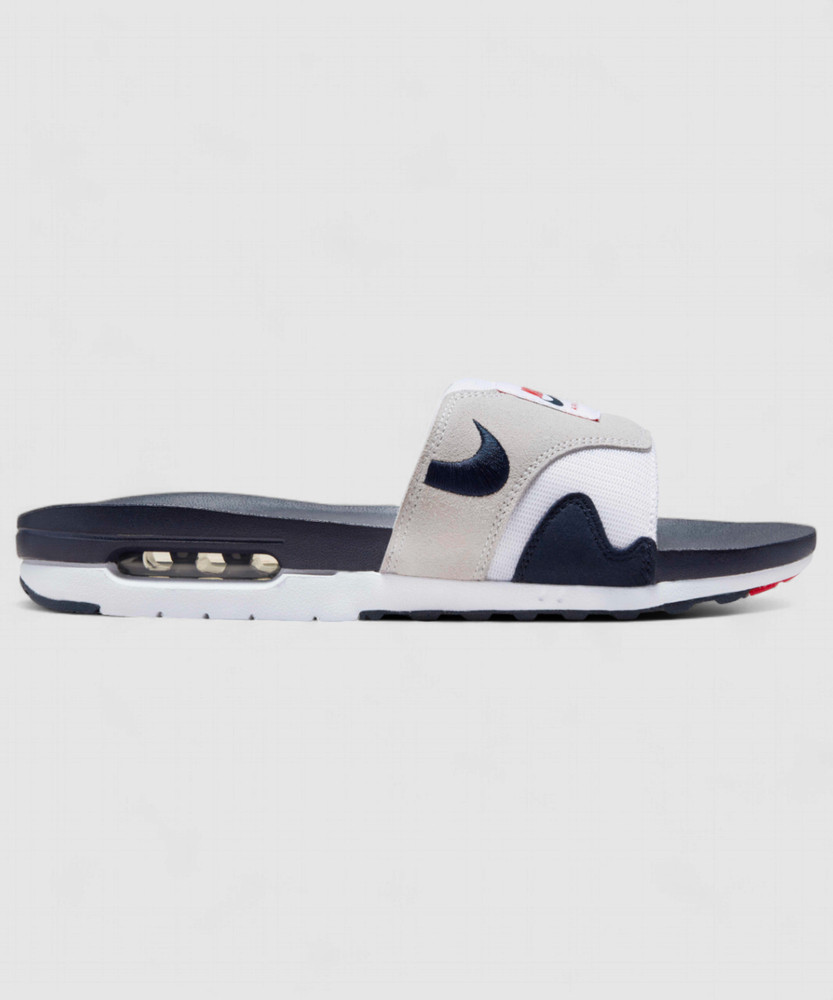 blue nike air max slides