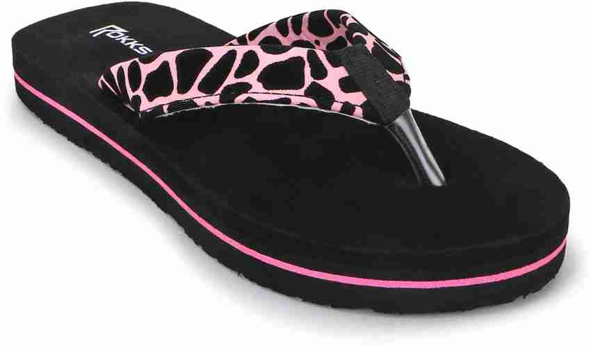 Black and best sale pink flip flops