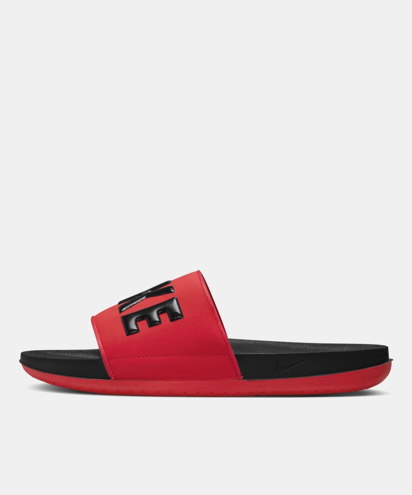 Black red hotsell nike slides