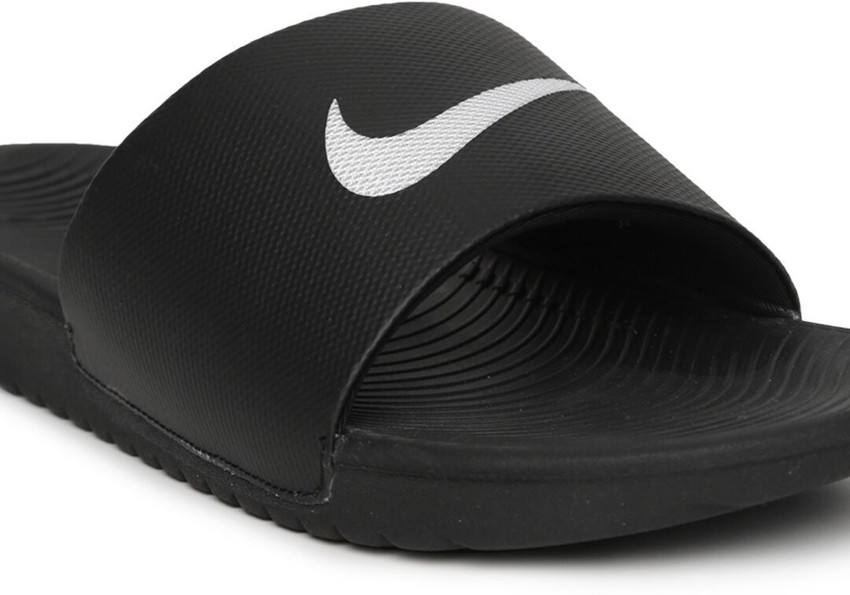 Nike black top slides mens