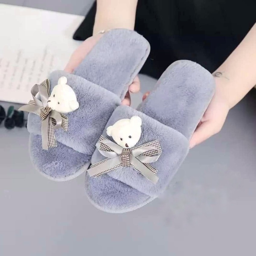 Little girls fuzzy discount slippers