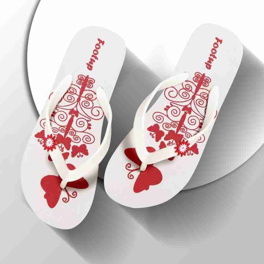 Patterned best sale flip flops