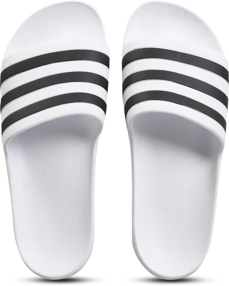 All white discount adidas slides men's