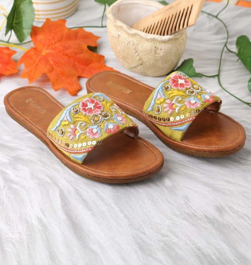 Embroidered flip online flops