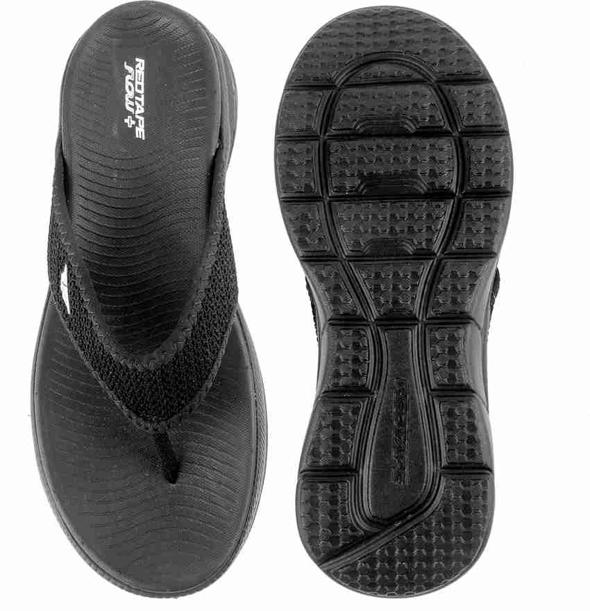 Red tape top thong slippers