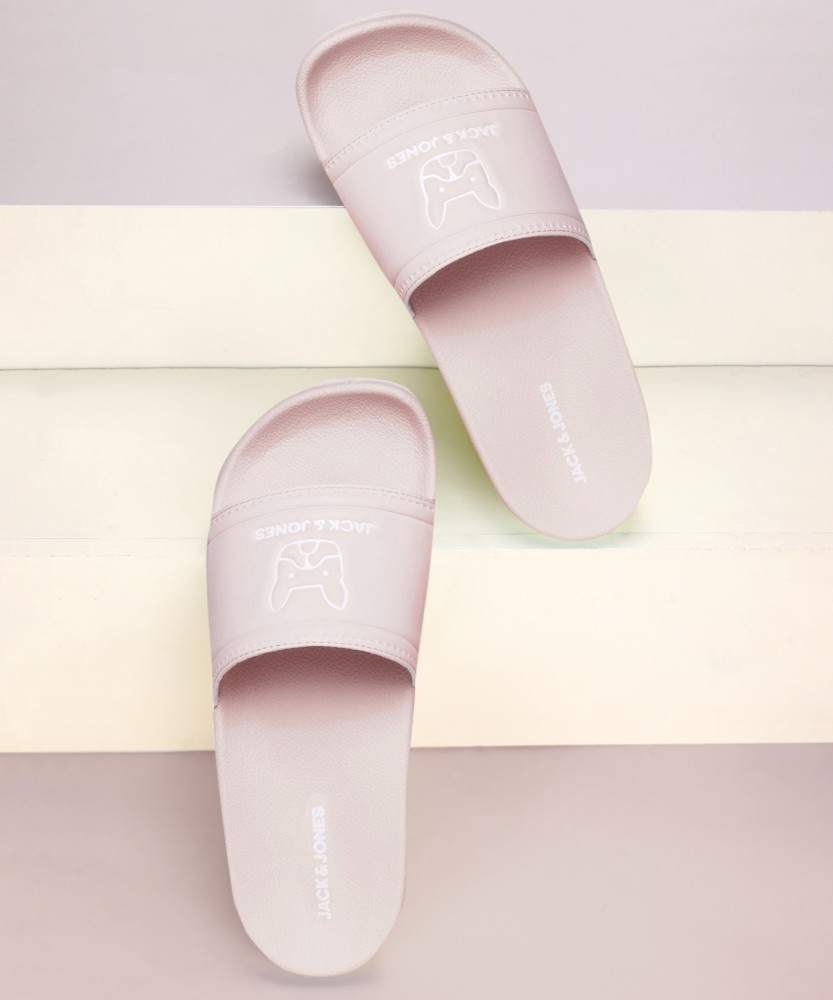 Pink best sale slides men