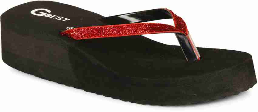 Womens flip flops with wedge hot sale