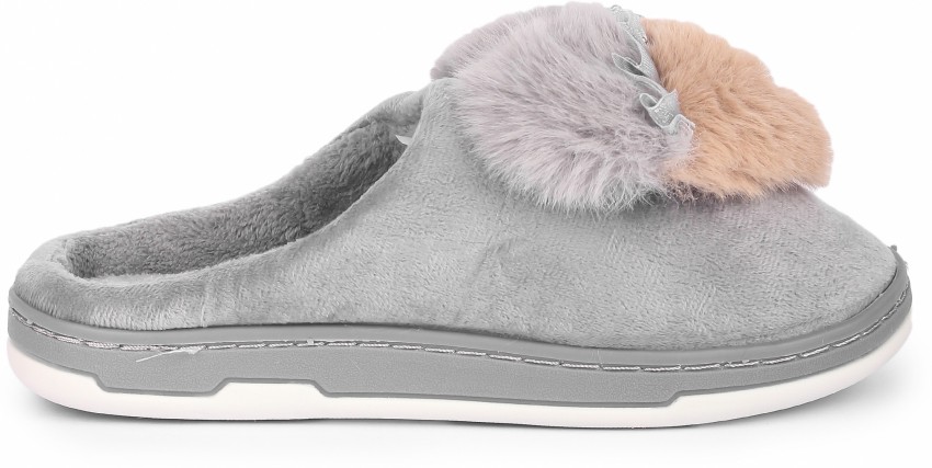 Grey ugg best sale slippers women