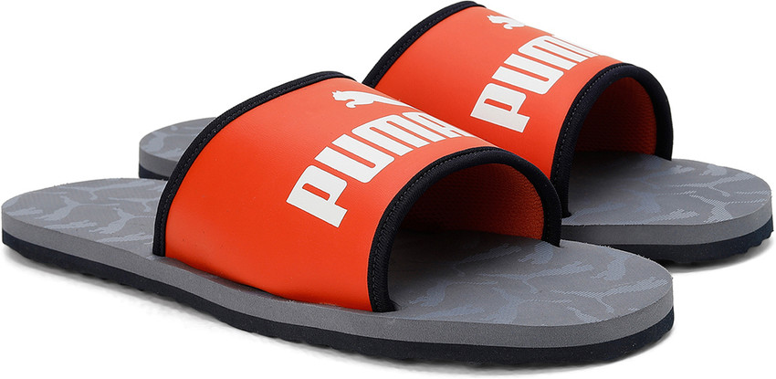 Puma slides mens orange top
