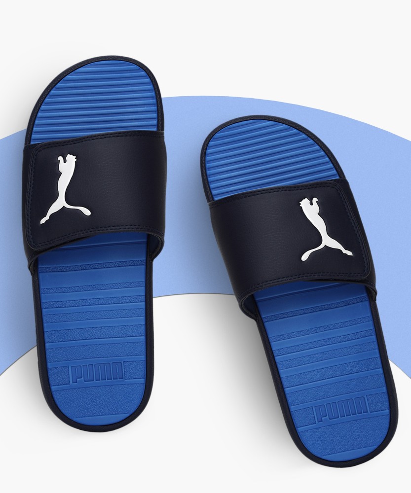 Puma blue best sale slide flip flop